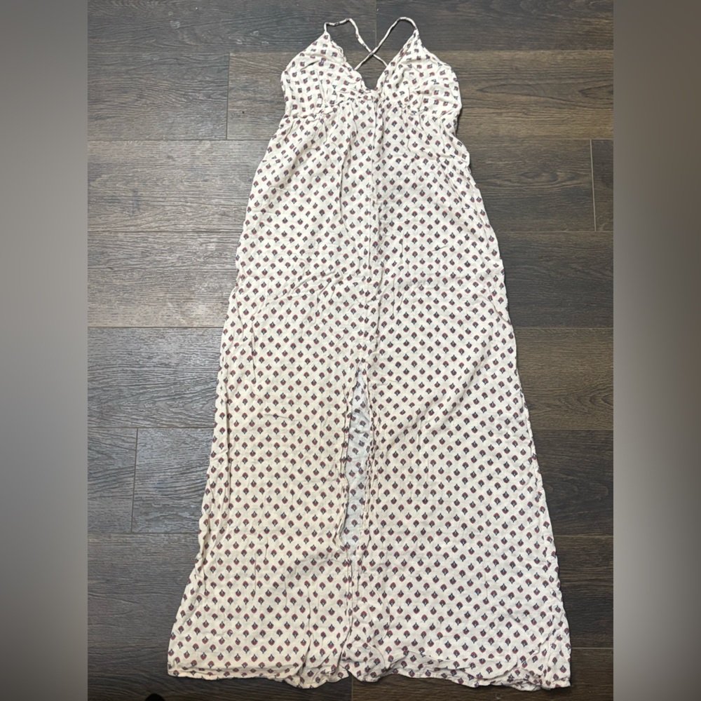 Patterned Cream and Red Pants